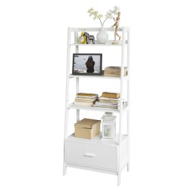    SoBuy weißes Regal mit Schublade 64 cm x 160 cm x 40 cm weiß