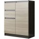  Mobene Moderne Kommode 80 x 40 x 98 cm Wenge matt