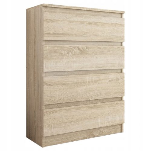  Mobene Moderne Kommode 70 x 40 x 98 cm, matte Sonoma-Eiche