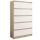  Mobene Moderne Kommode 70 x 40 x 121 cm, matte Sonoma-Eiche