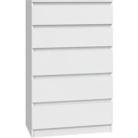  Mobene Moderne Kommode 70 x 40 x 121 cm mattweiß