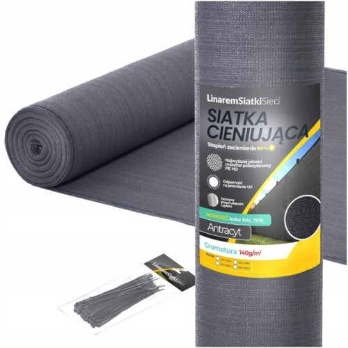  Beschattungsnetz Linarem SiatkiSieci 25x1,5 m Graphit