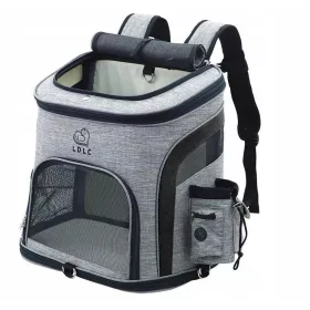    Hundetragerucksack, Stoff, Grautöne, S 37 cm x 40 cm x 0 cm