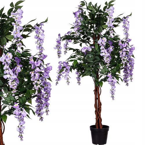 Künstliche Blumen und Früchte Künstlicher lila Glyzinienbaum 120 cm