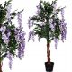 Künstliche Blumen und Früchte Künstlicher lila Glyzinienbaum 120 cm