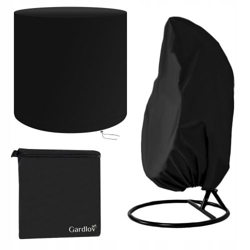 Abdeckung für Gartenmöbel - Gartenabdeckung für Gardlov Hängesessel 64 x 64 x 155 cm schwarz