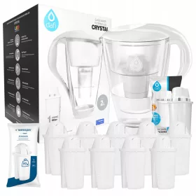  Dafi Crystal + Wessper Aquaclassic Filterkanne 2 l weiß