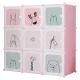  Omna CUBES ANIMALS Kleiderschrank 110 x 110 x 37 cm in Rosatönen