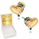  925 Gold Ohrringe Herzen Kommunion Taufe Gravur