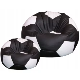  GREAT Pouf-Sessel Fußball XXXL TOFFEL Öko-Leder