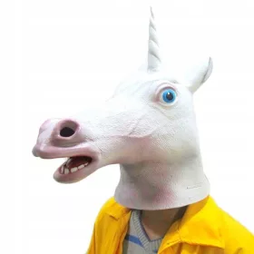  Gadget Master Einhorn-Gesichtsmaske aus mehrfarbigem Latex