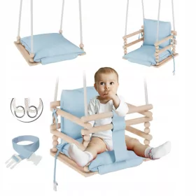  MAMOI Kinderschaukel HOLZ 3 in 1 GÜRTEL