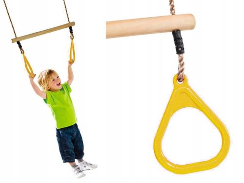 Spielplätze im Garten Gymnastik-Trapezschaukel für Kinder JF gelb