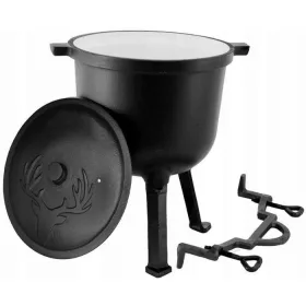  Emaillierter Gusseisen Jagdkessel 5L ZILNER