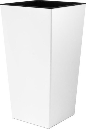  Prosperplast Blumentopf 40 cm x 40 x 75 cm Durchmesser 40 cm weißer Kunststoff + Einsatz für quadratische Töpfe IPWKS400