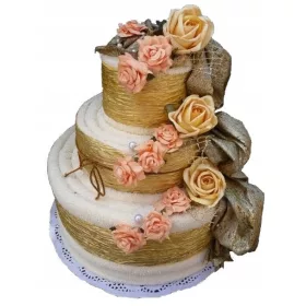  EINZIGARTIGE Hochzeitsgeschenk-KUCHEN aus HANDTÜCHER-Set