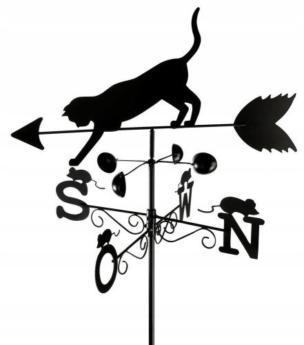  WIND ROSE WINDRICHTUNGSANZEIGE SCHWARZE KATZE
