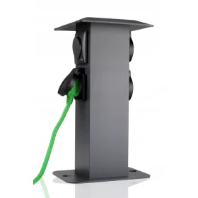  Elektrischer Gartenmast mit Steckdosen und Schalter