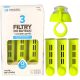  Dafi-Filtereinsatz für Soft Solid-Flasche, Limettengrün, Klicks, 3 Stk.