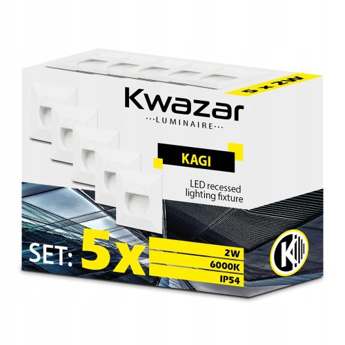  Kwazar Luminaire Gartenwandleuchte, weiß, integrierte 2-W-LED-Quelle