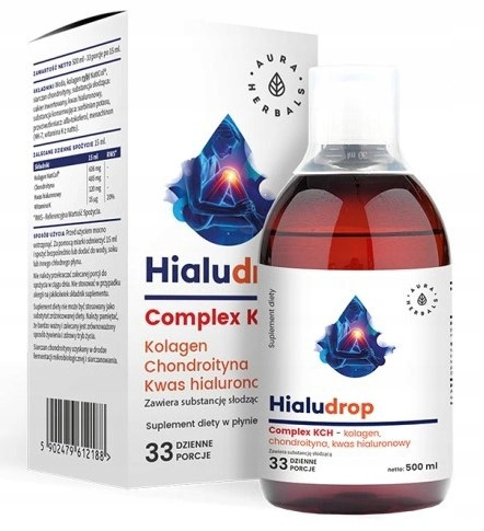 Aura Hialudrop Complex - Nahrungsergänzungsmittel mit Kollagen und Hyaluronsäure, 500 ml