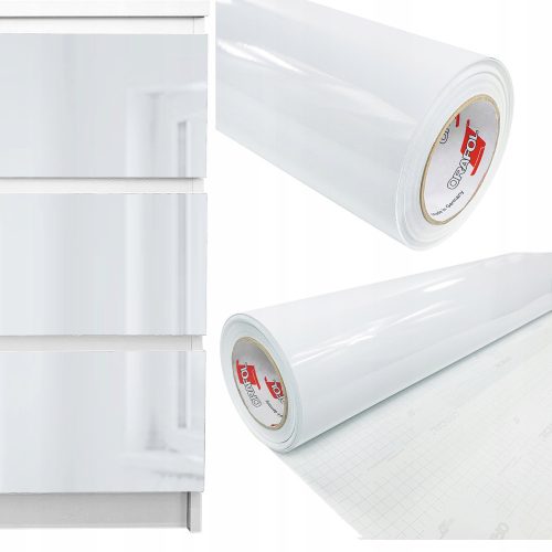  Aufkleber aus weißem Glanzfurnier, dekorativ, Breite 100 cm