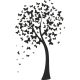 Wandtattoo Baum in Matt Schwarz ohne Hintergrund, 100x160 cm, Oracal Folie