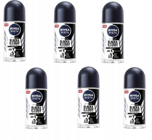  NIVEA MEN Black White Herren Antitranspirant 6 Stk.