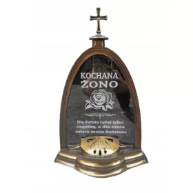  LED-KERZE LIEBE FRAU, GROSSE GRAVUR, GOLD