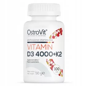   OstroVit Vitamin D3 4000 + K2 Tabletten – Natürliche Nahrungsergänzung für gesunde Knochen