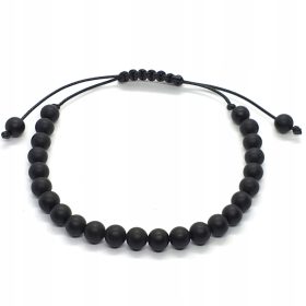  HERREN-ARMBAND String Onyx Mattschwarz