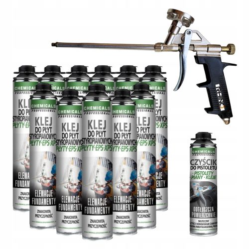 Chemikalien Professioneller Styroporkleber 750 ml + Pistole für Metallmontageschaumkleber