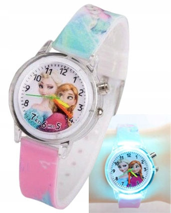  Kinderuhr für Kinder Mädchen, FROZEN, ELSA, LED