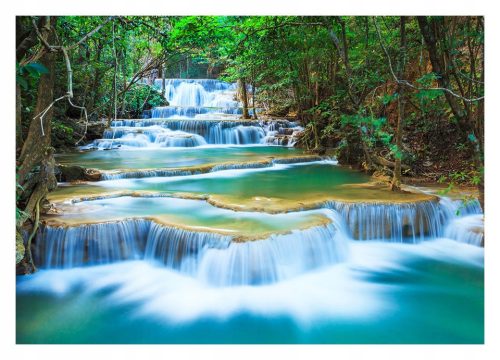 3D Wasserfall Thailand Wandbild 368x254 F00242