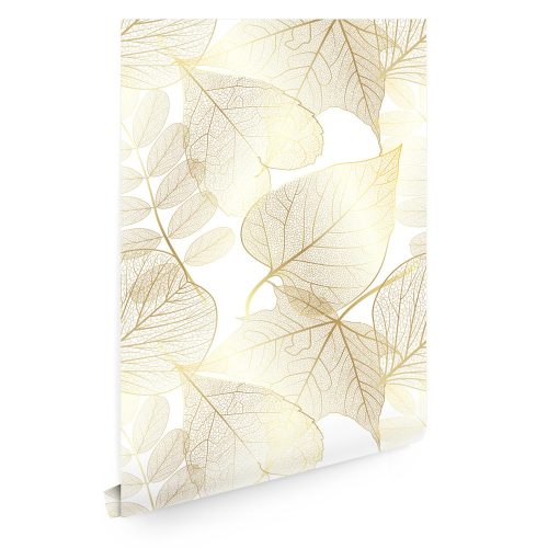 Goldene Glamour-Blätter-Tapete T01582