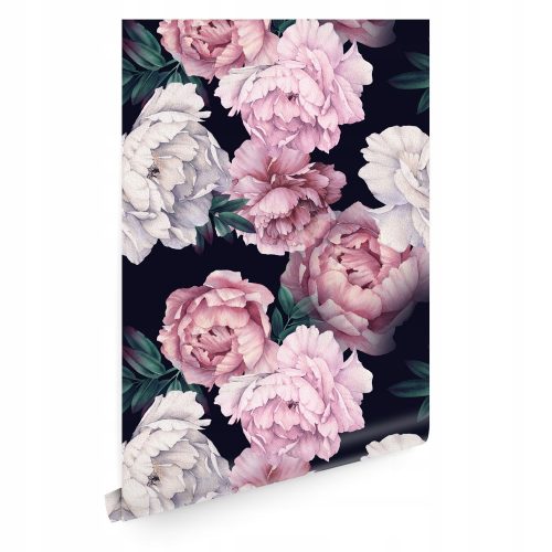 Aquarell-Pfingstrosen-Blumen-Tapete T01589