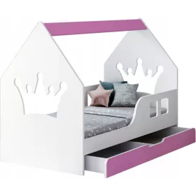  Happy Babies HOUSE Bett 80 x 160 cm, Rosatöne