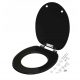 Casaria Toilettensitz Schwarzer MDF-Sitz