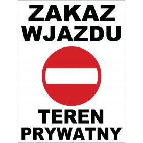 SCHILDSCHILD „EINTRITT NICHT PRIVATBEREICH“ 60x90