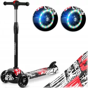  Ricokids Piko Dreiradroller, schwarz