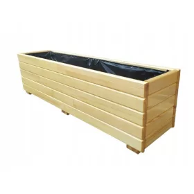    Blumentopf 180 100 cm x 25 x 28 cm, Holztöne in Braun und Beige