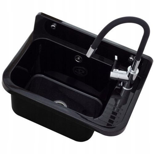 Royal Sanitary Retro-Einzelbeckenspüle, weißes Polypropylen