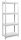 T4ALL Lagerregal aus Metall, 153 x 60 x 35 cm, max. 100 kg pro Regal