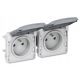  Legrand Wandsteckdose, grau