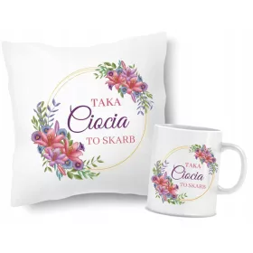  KISSEN + BECHER-Set Tante DIESE TANTE IST EIN SCHATZ