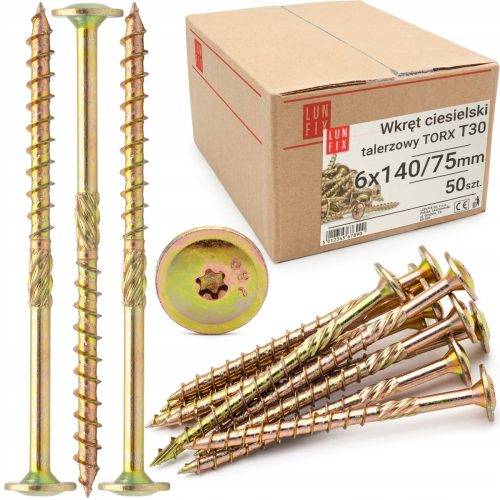 Zimmermannsschraube 6x140 Scheibe TORX 50 Stk.