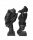Dekorative Figuren und Skulpturen für zu Hause Skulptur Stille + Nachdenklichkeit. Set H-31 cm. Schwarz