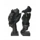 Dekorative Figuren und Skulpturen für zu Hause Skulptur Stille + Nachdenklichkeit. Set H-31 cm. Schwarz