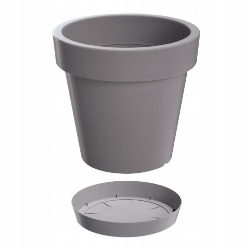  Pafen-Blumentopf, 34,5 cm x 34,5 x 31,1 cm, Durchmesser 34,5 cm, Kunststoff in den Farben Grau und Silber