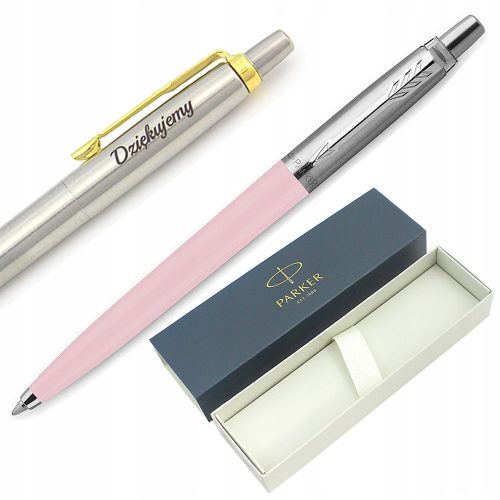  Parker blauer Automatik-Kugelschreiber, rosa dekorativer Metall-Kugelschreiber